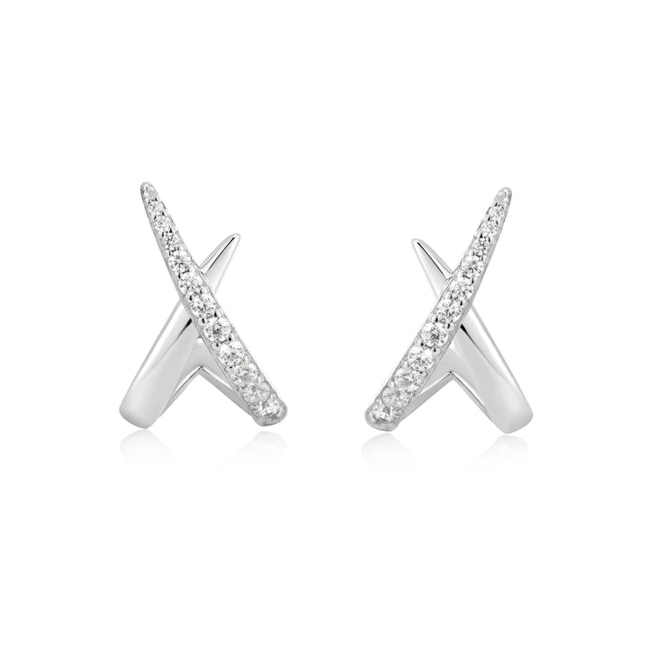 Ania Haie Silver Kiss Polished Pave Studs E057-03H