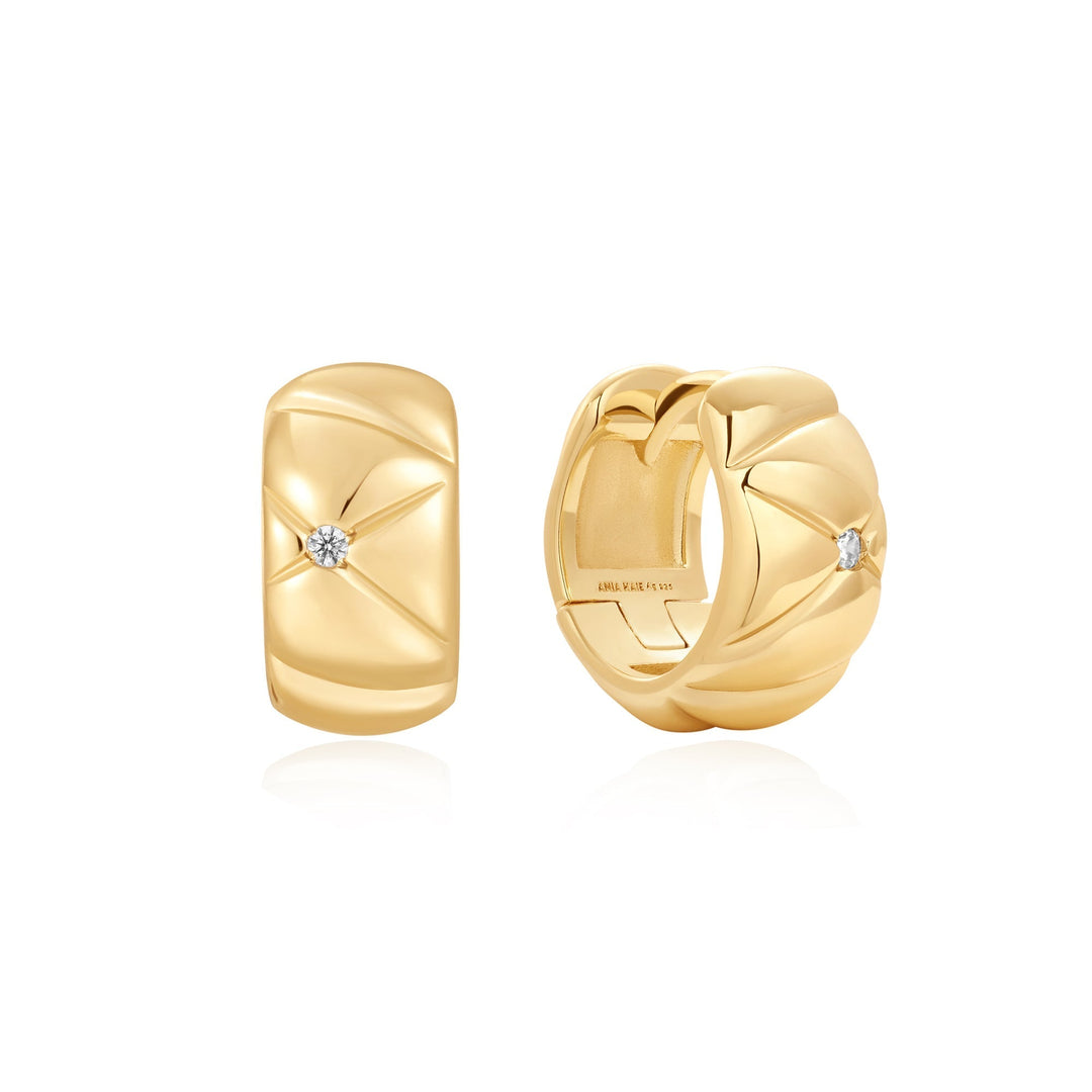 Ania Haie Gold Kiss Hoops E057-05G