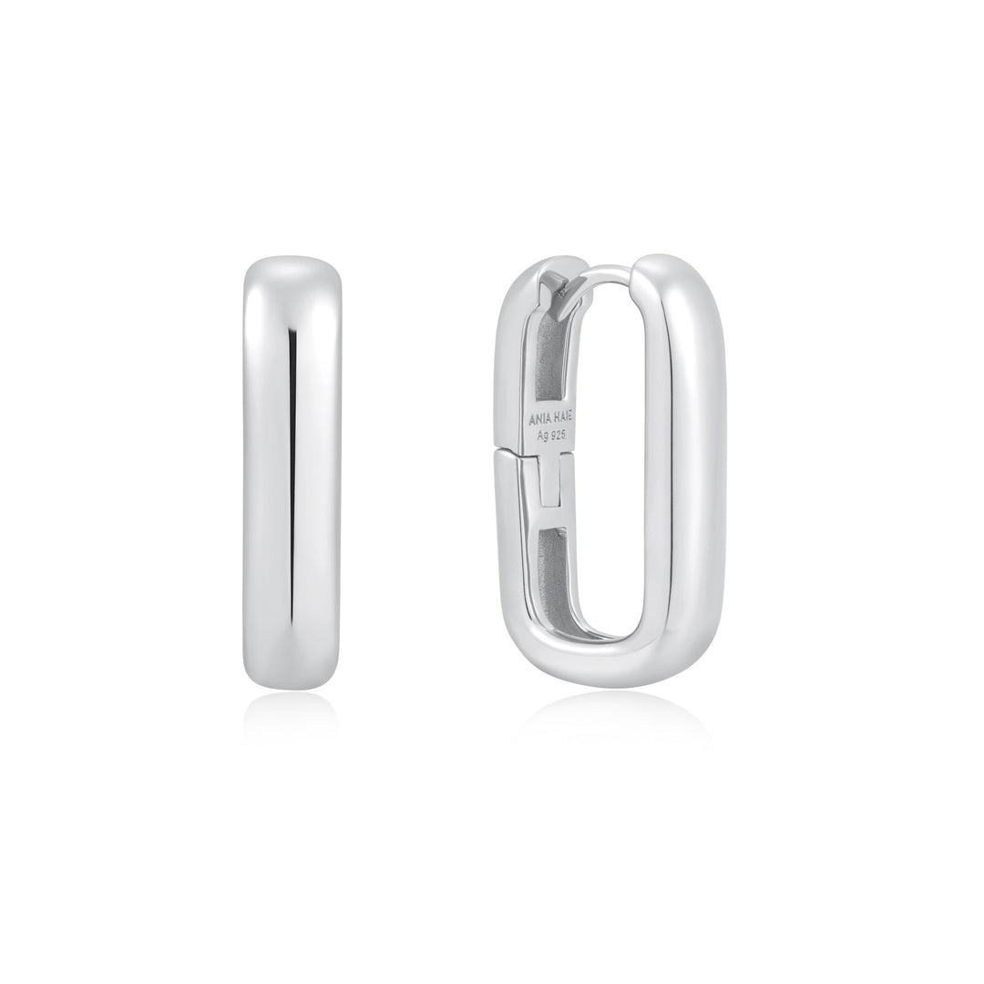 Ania Haie Silver Wide Paper Clip Earrings E058-08H