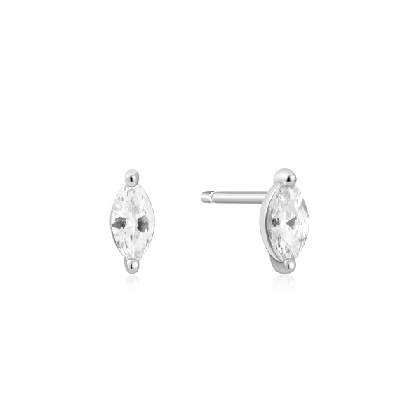 Ania Haie Silver Marquise Solitaire Studs E059-02H