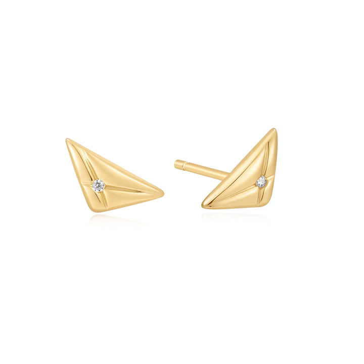 Ania Haie Gold Triangle Kiss Studs E059-05G