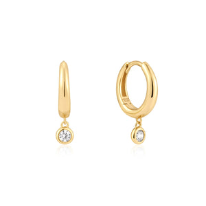 Ania Haie Gold Cubic Zirconia Drop Huggies E059-12G