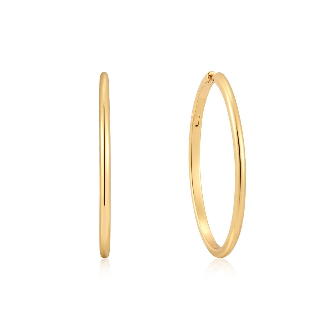 Ania Haie Gold Plain Oversized Hoops E059-21G