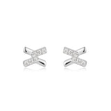 Ania Haie Silver Cross Cubic Zirconia Studs E061-01H