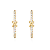 Ania Haie Gold Cross Hoops E061-14G