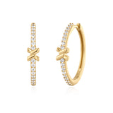 Ania Haie Gold Cross Hoops E061-14G