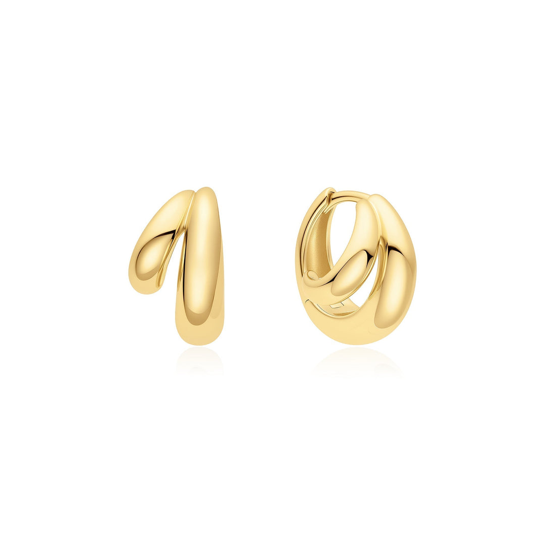 Ania Haie Gold Dome Huggie Hoop Earrings E072-03G