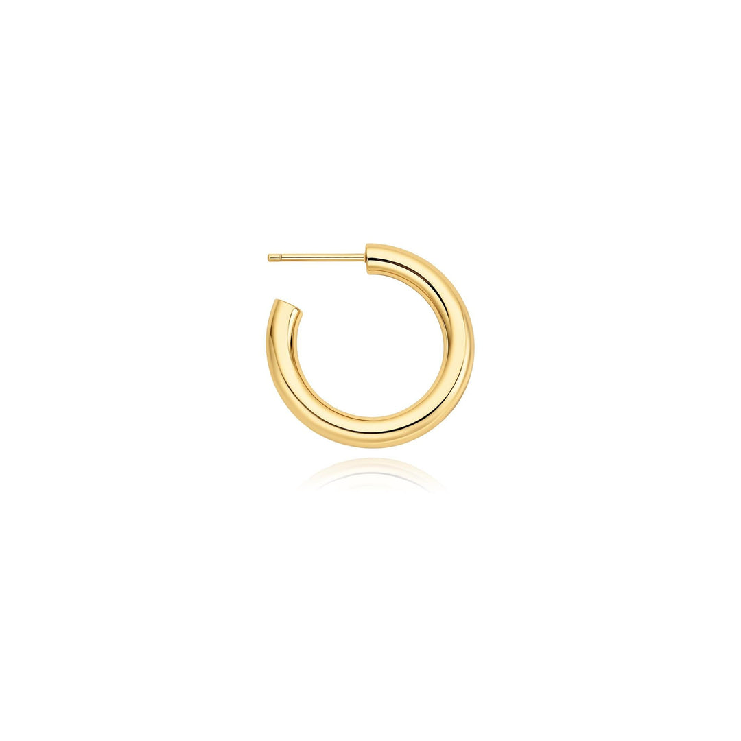 Ania Haie Gold Classic Tube Medium Huggie Hoop Earrings E072-11G