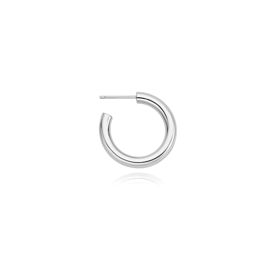 Ania Haie Silver Classic Tube Medium Huggie Hoop Earrings E072-11H