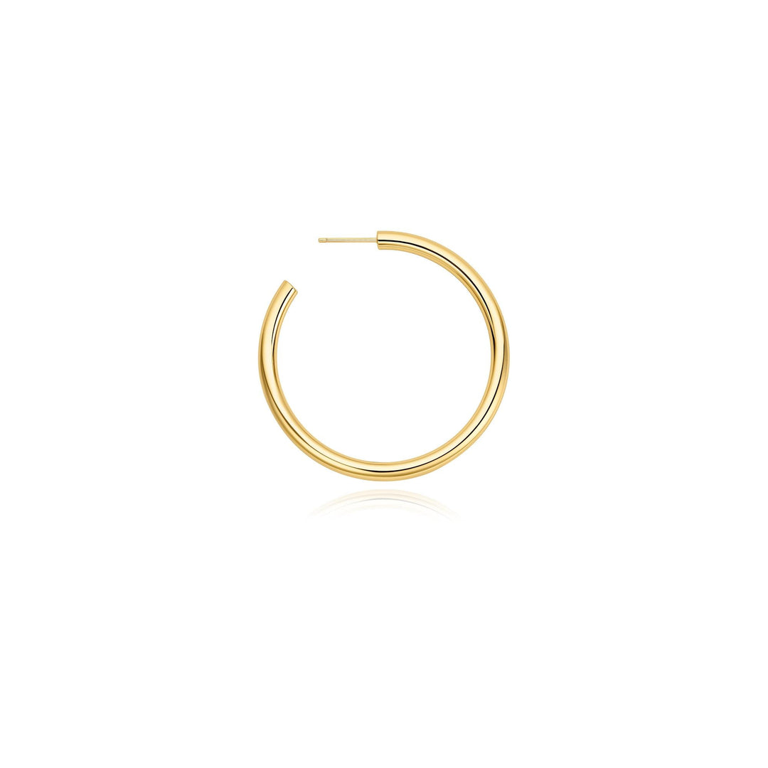 Ania Haie Gold Classic Tube Large Hoop Earrings E072-12G