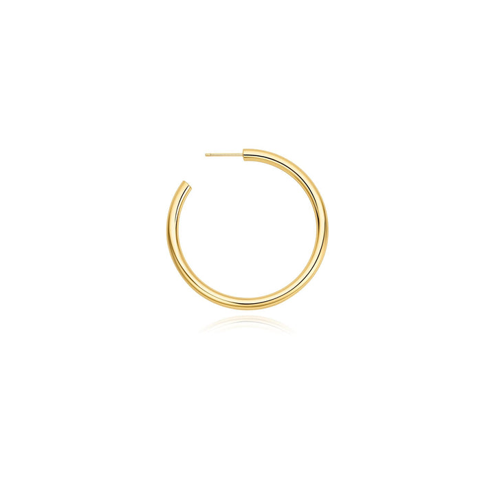 Ania Haie Gold Classic Tube Large Hoop Earrings E072-12G
