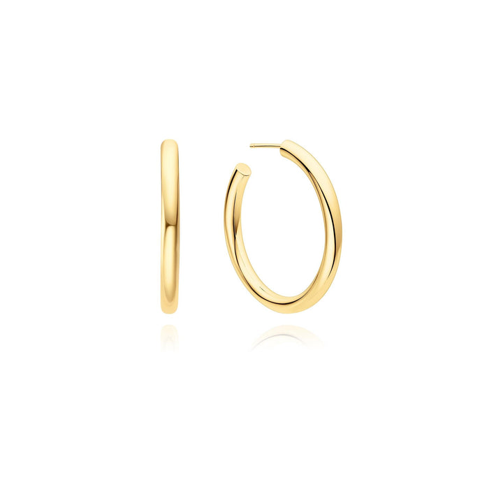 Ania Haie Gold Classic Tube Large Hoop Earrings E072-12G