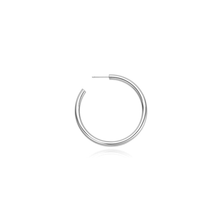 Ania Haie Silver Classic Tube Large Hoop Earrings E072-12H