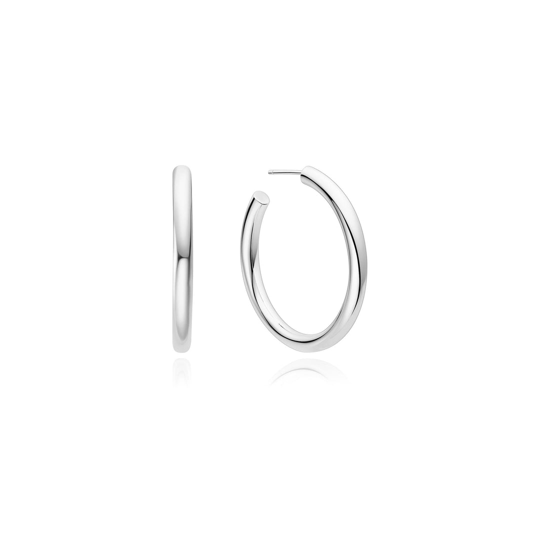 Ania Haie Silver Classic Tube Large Hoop Earrings E072-12H