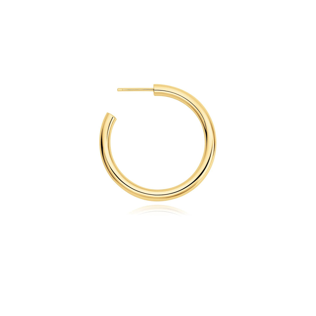 Ania Haie Gold Classic Tube Oversized Hoop Earrings E072-13G