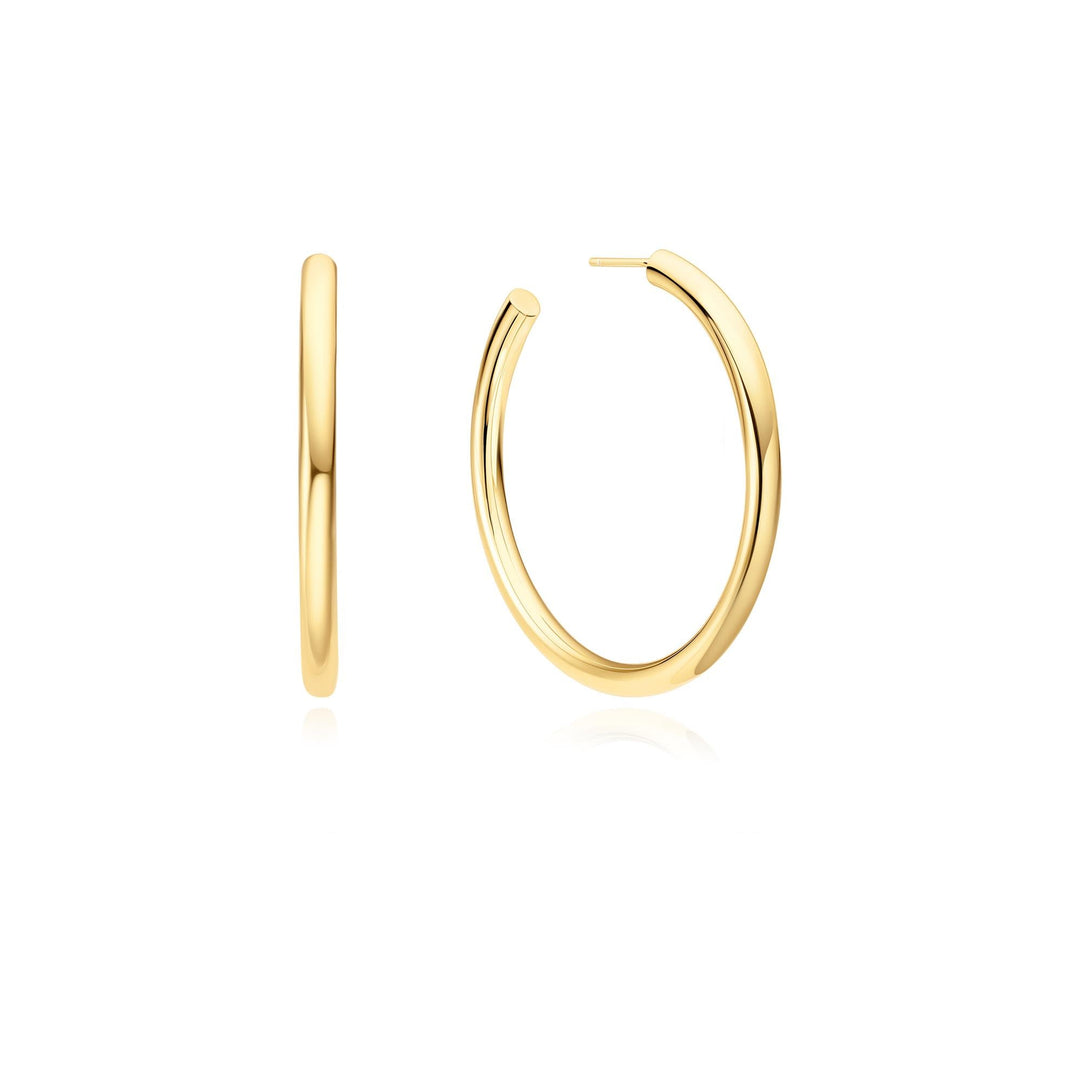 Ania Haie Gold Classic Tube Oversized Hoop Earrings E072-13G