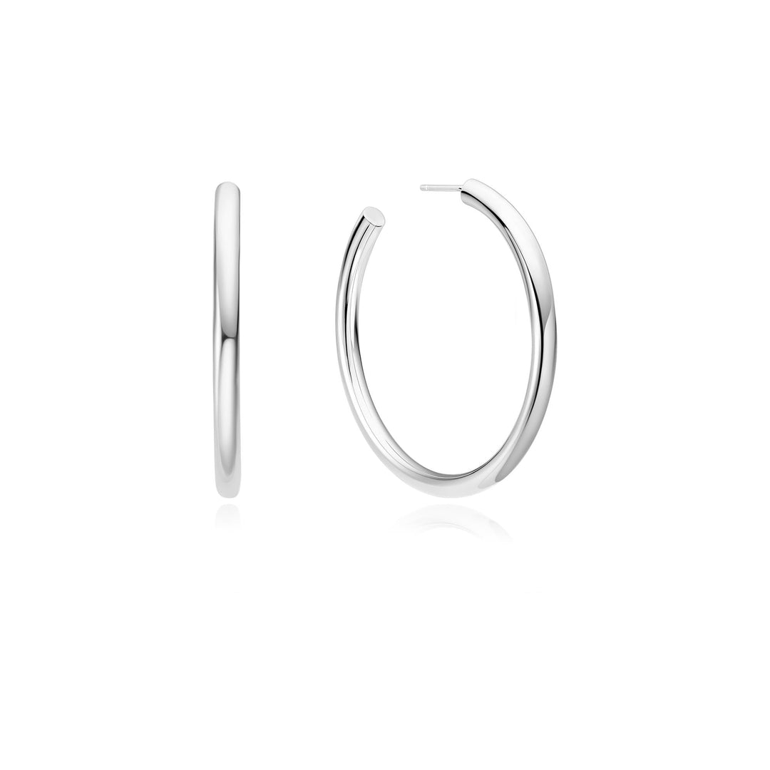 Ania Haie Silver Classic Tube Oversized Hoop Earrings E073-13H