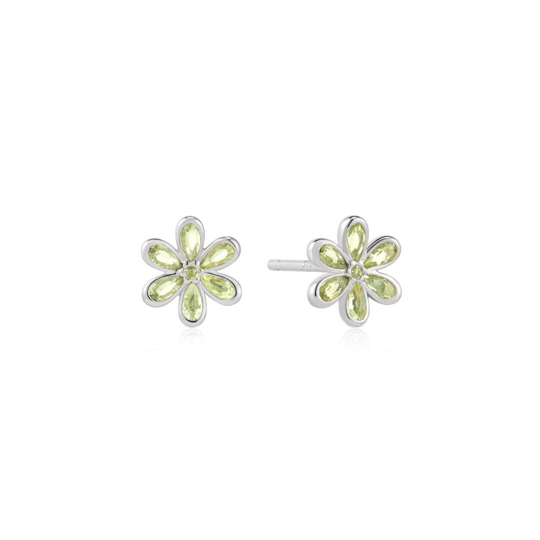 Ania Haie Silver Floral Tassel Drop Stud Earrings E073-05H
