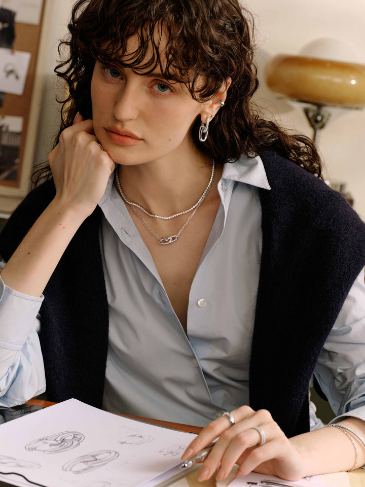 Ania Haie Silver Interlocked Necklace N078-07H