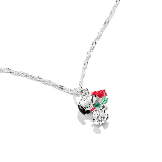 THOMAS SABO Snoopy With Rose Pendant Peanuts Necklace TKE2353