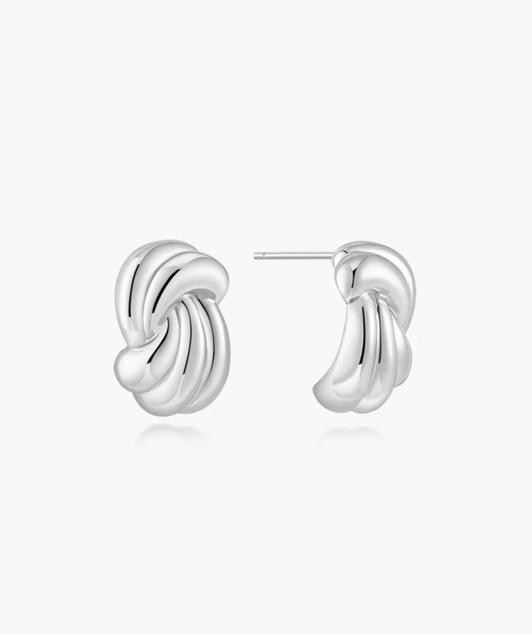 Ania Haie Silver Ripple Twist Stud Earrings E077-04H