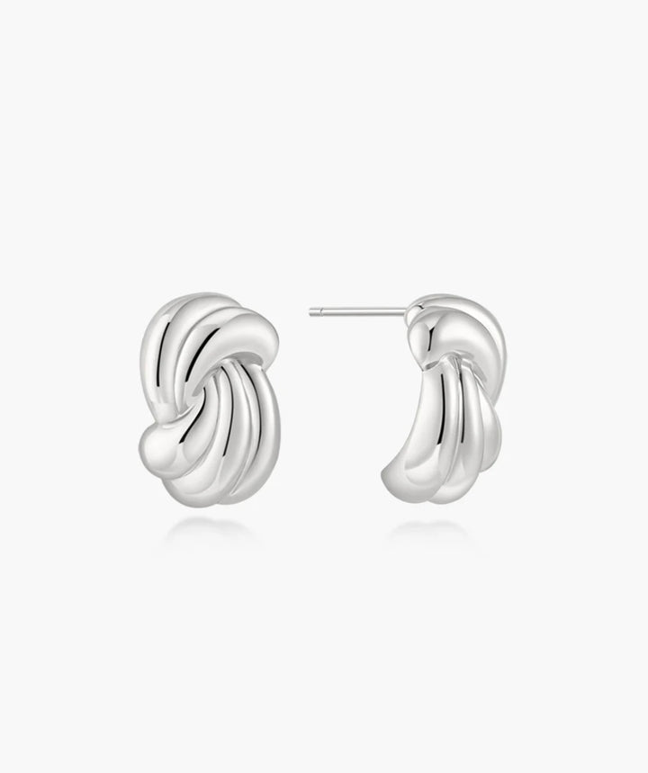 Ania Haie Silver Ripple Twist Stud Earrings E077-04H