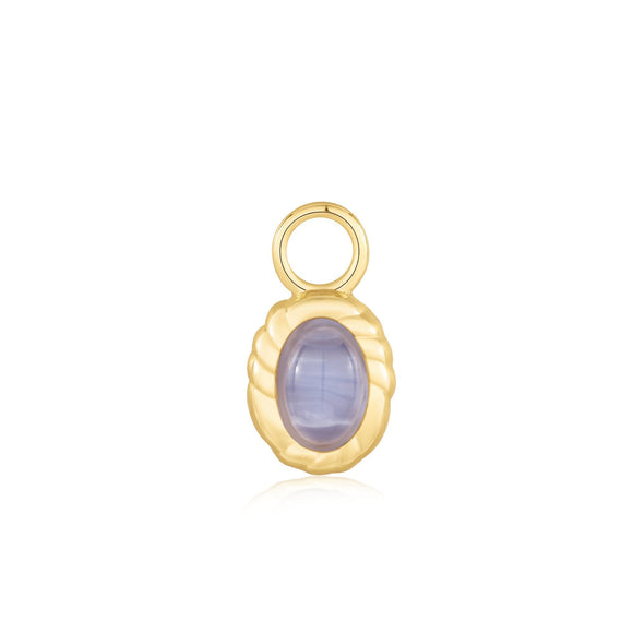 Ania Haie Gold Oval Blue Agate Earring Charm EC055-01G