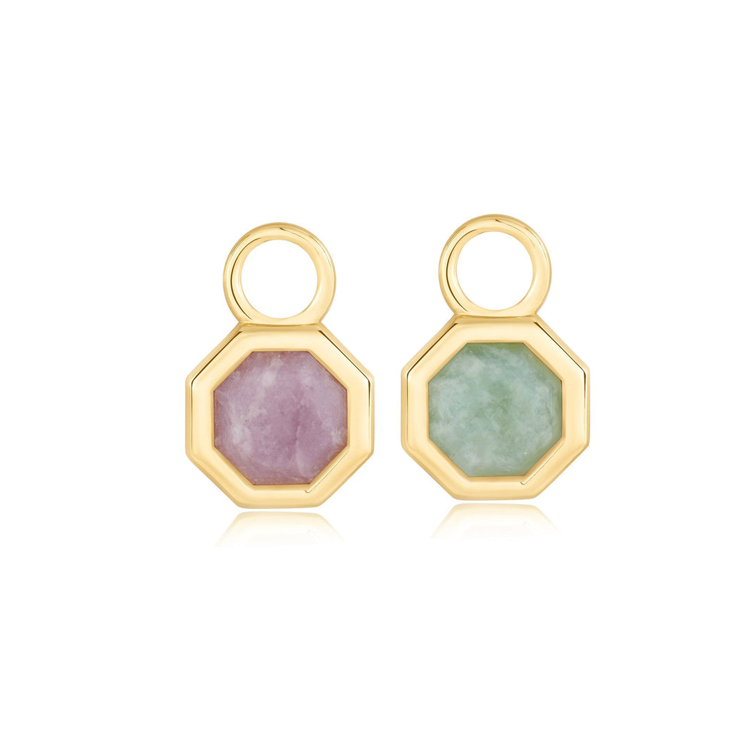 Ania Haie Gold Octagon Gemstone Earring Charm EC055-02G