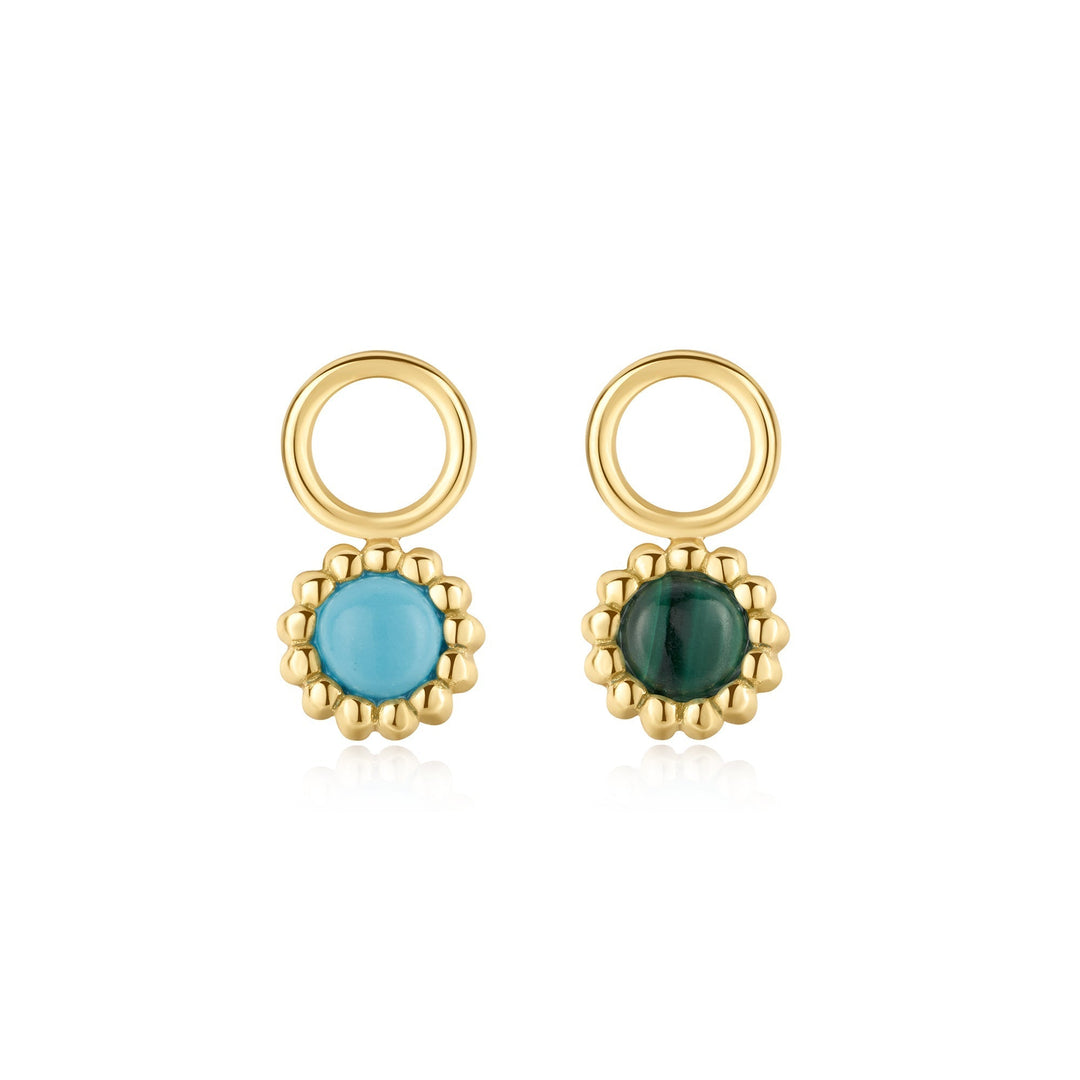 Ania Haie Gold Malachite and Turquoise Earring Charm EC060-03G