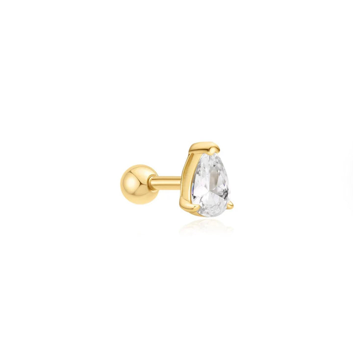 Ania Haie Gold Pear Barbell Single Earring E070-01G
