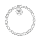 THOMAS SABO Charm Bracelet with Gold Bear Logo Ring Silver TX0291