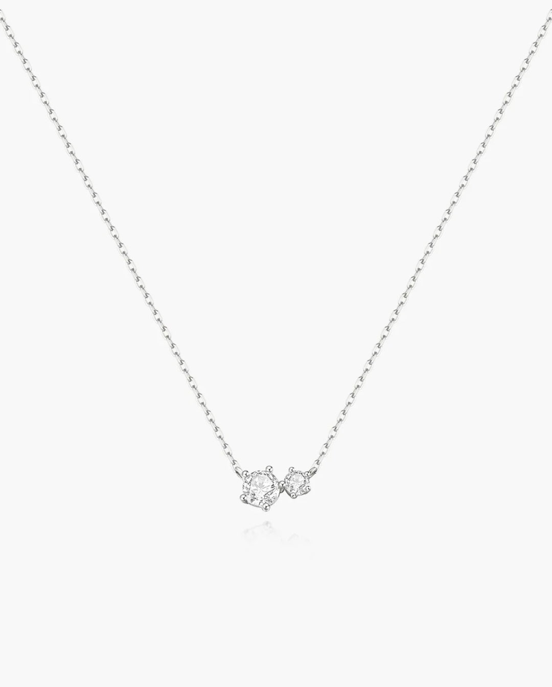 Ania Haie Silver Prong Set Duo Necklace N079-01H