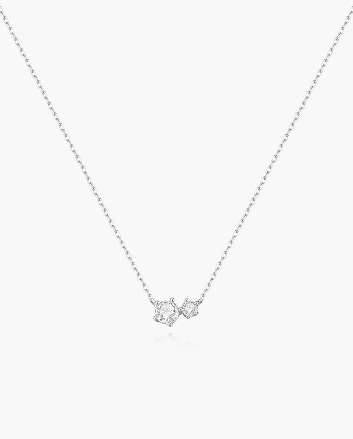 Ania Haie Silver Prong Set Duo Necklace N079-01H