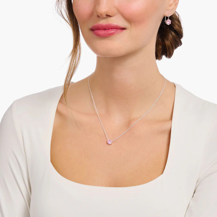 THOMAS SABO NECKLACE with Pink Zirconia Pendant - TKE2210P