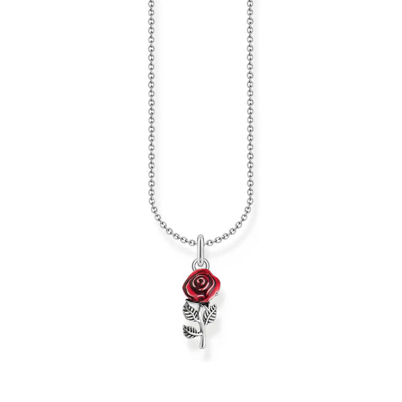 THOMAS SABO NECKLACE with Red Rose Pendant TKE2219