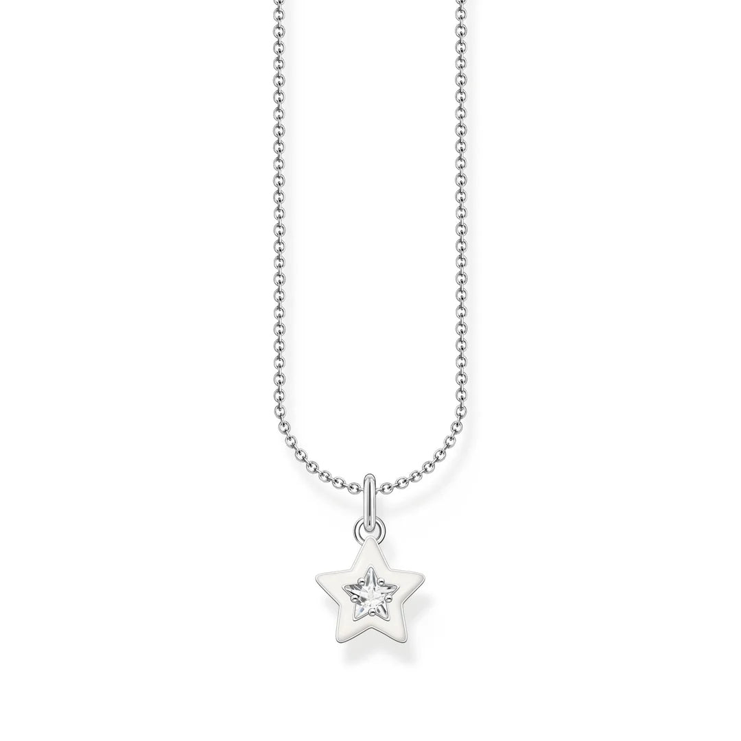 THOMAS SABO NECKLACE with Star Pendant and White Zirconia - Silver TKE2235