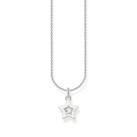 THOMAS SABO NECKLACE with Star Pendant and White Zirconia - Silver TKE2235