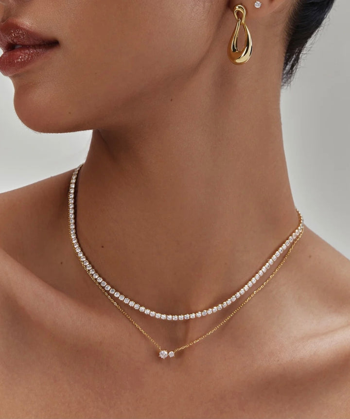Ania Haie Gold Prong Set Duo Necklace N079-01G
