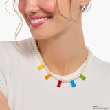 Thomas Sabo Pearl  Necklace with 5 Colourful  Goldbear TKE2208