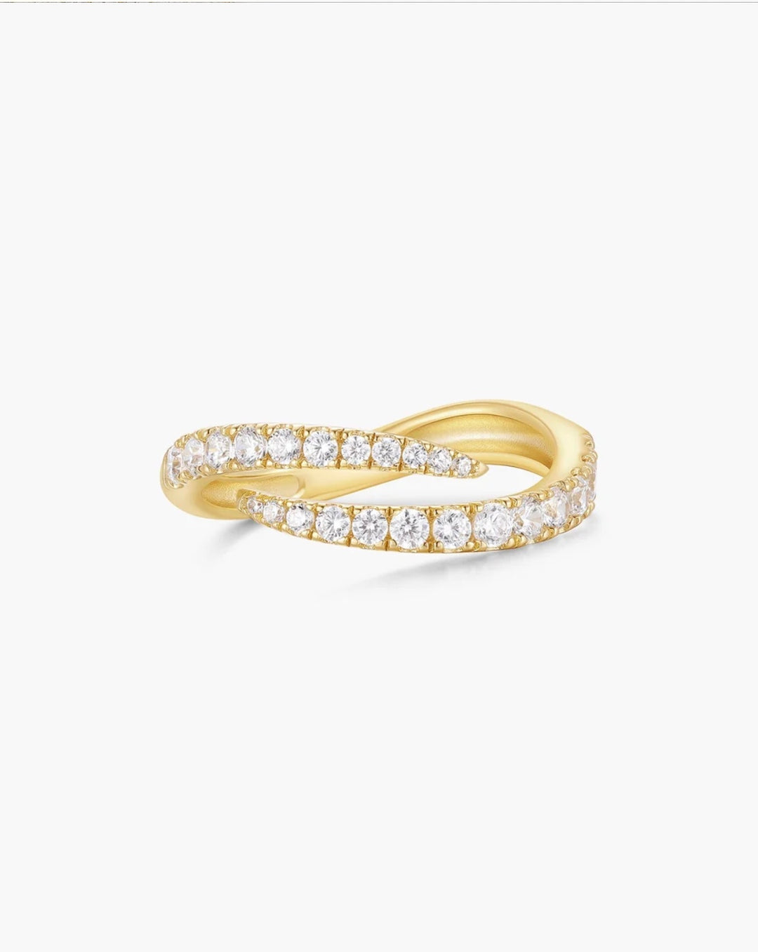 Ania Haie Gold Spiral Pavé Adjustable Ring R079-01G