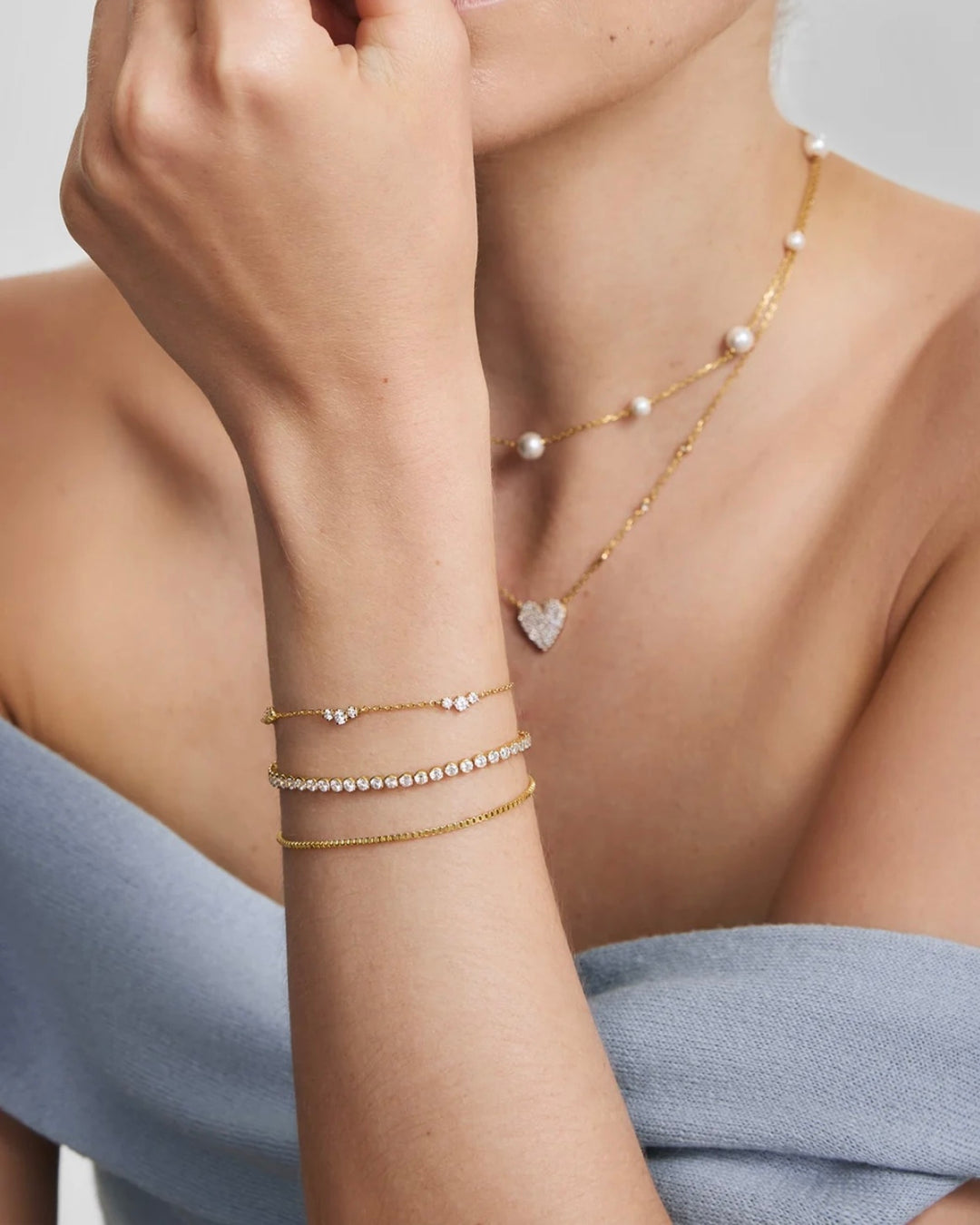 Ania Haie Gold Cluster Station Bracelet B079-01G