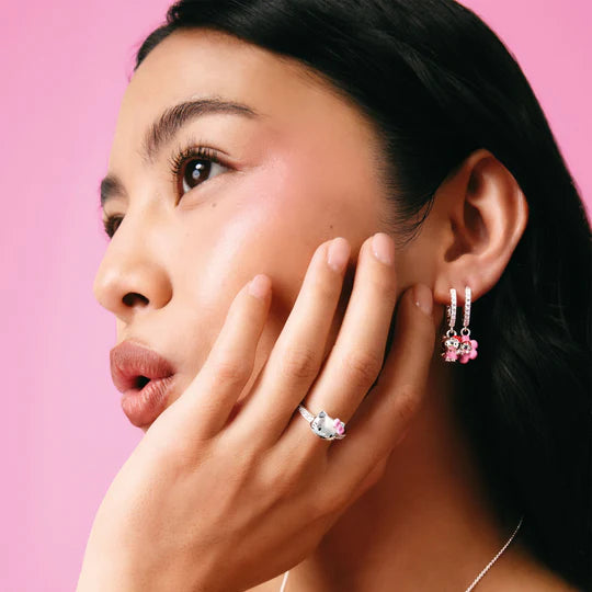 THOMAS SABO Hello Kitty Single Hoop Earring with Zirconia Pink TCR772