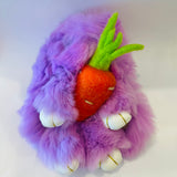 7-Degrees Accessories Plush Bunny with Carrot Keyring and Bag Charm Large - 7CKRBNC