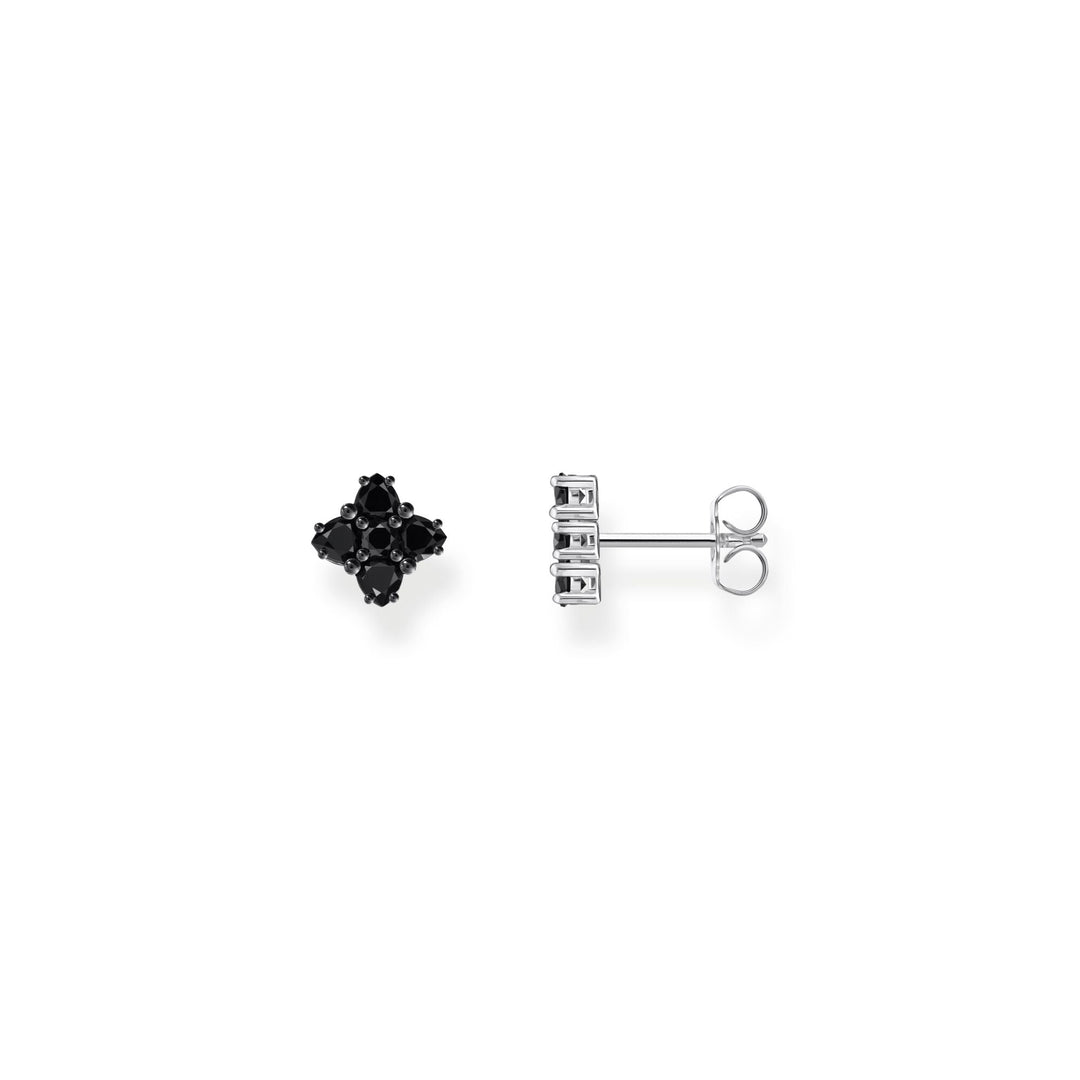 THOMAS SABO Blackened small ear studs with black zirconia TH2171BCZ