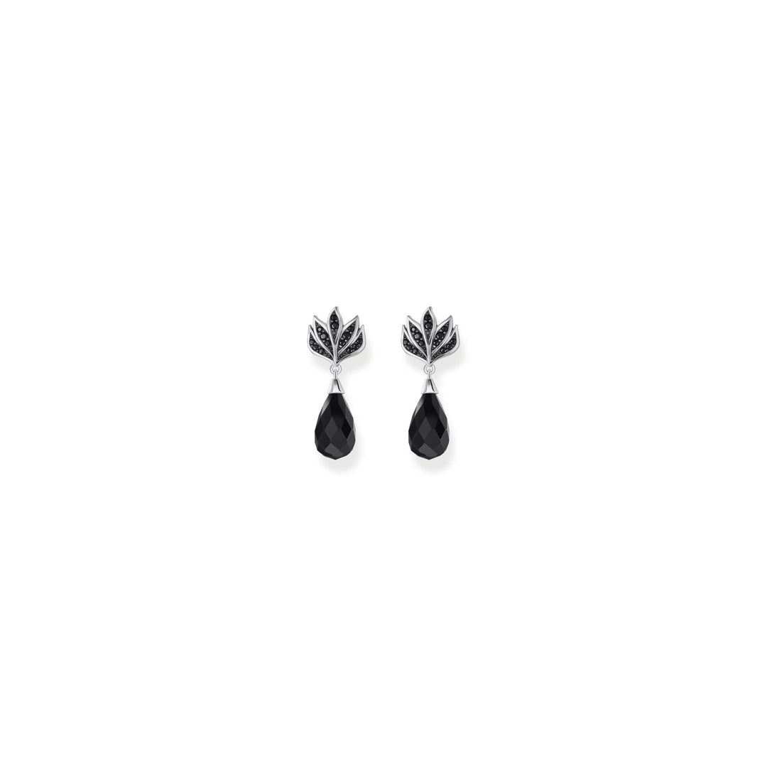 THOMAS SABO Blackened ear studs with drop-shaped TH2294BCZ