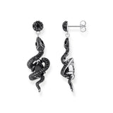 THOMAS SABO Earrings with snake pendant and zirconia TH2295BCZ