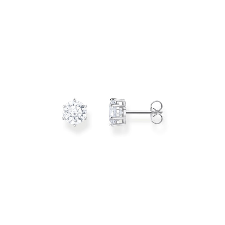 THOMAS SABO Ear studs with big, white zirconia TH2300