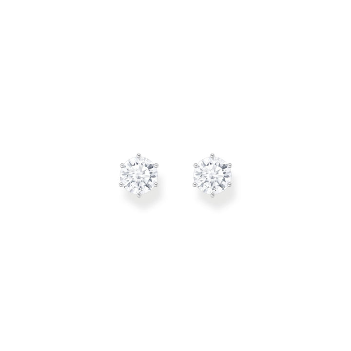 THOMAS SABO Ear studs with big, white zirconia TH2300