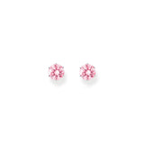 THOMAS SABO Ear studs with big, pink zirconia TH2300P