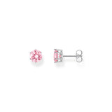 THOMAS SABO Ear studs with big, pink zirconia TH2300P